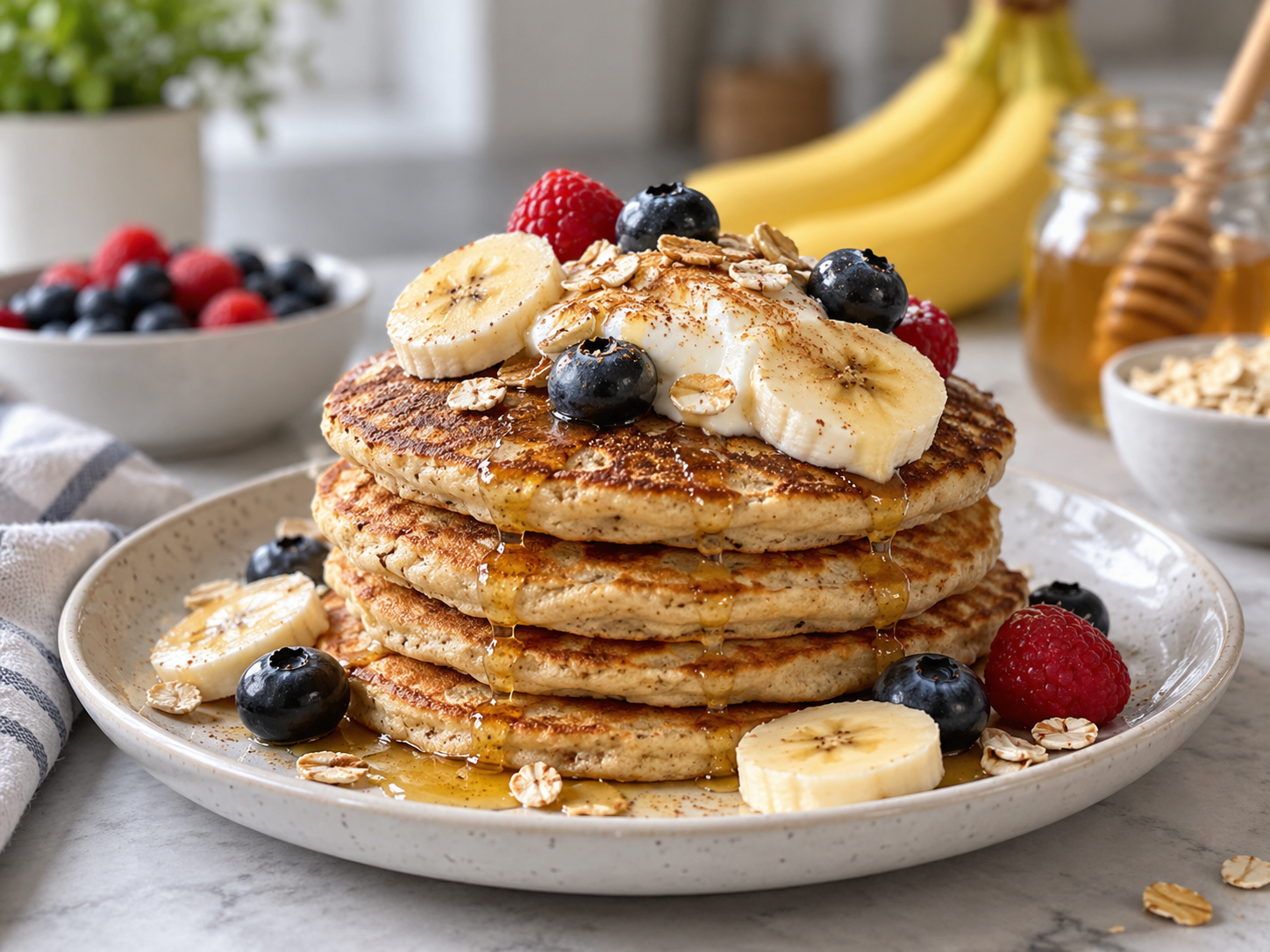 Hot cakes de plátano con proteína: desayuno FIT fácil y alto en proteína